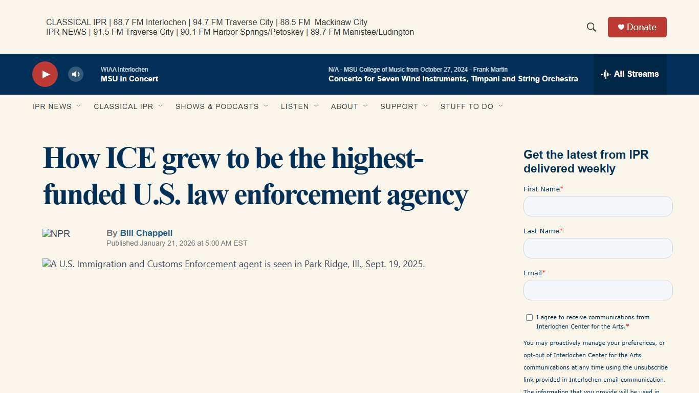 How ICE grew to be the highest-funded U.S. law enforcement agency | Interlochen Public Radio